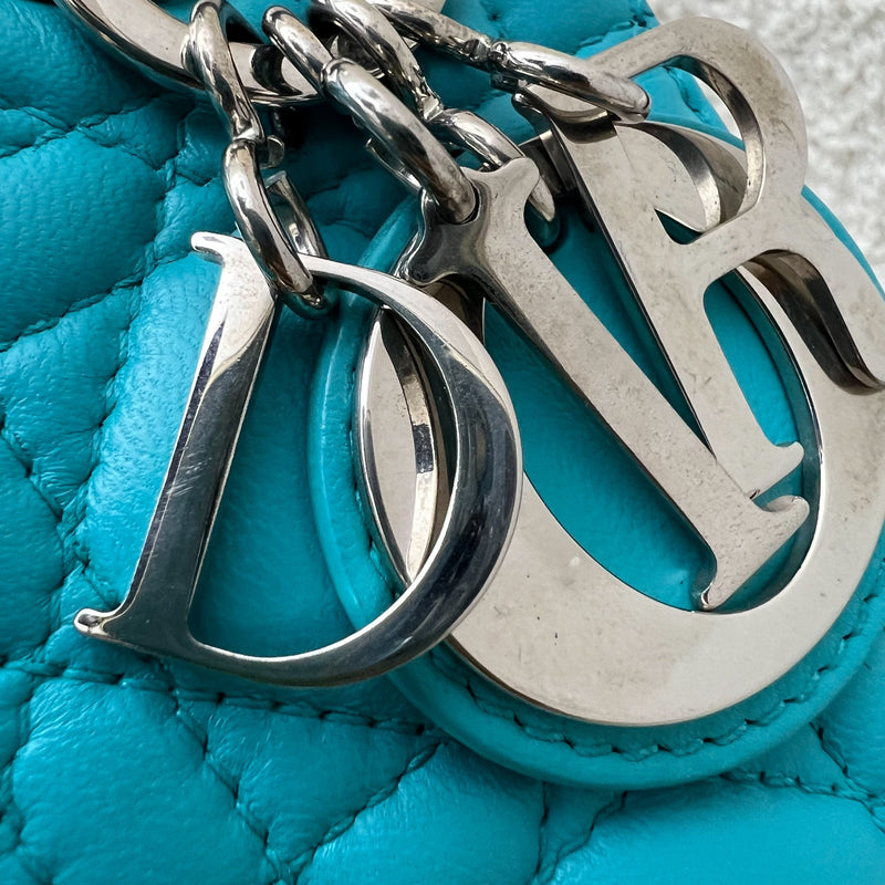Dior Mini Lady Dior in Turquoise Lambskin and SHW