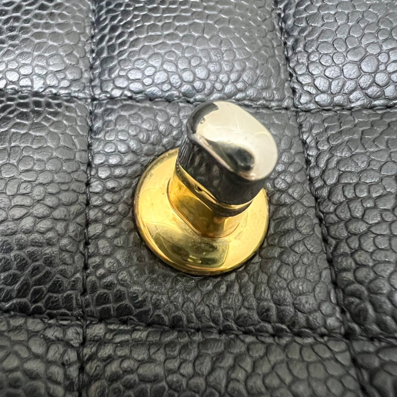 Chanel Classic Maxi Single Flap in Black Caviar and GHW