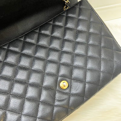Chanel Classic Maxi Single Flap in Black Caviar and GHW