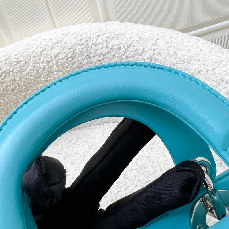 Dior Mini Lady Dior in Turquoise Lambskin and SHW