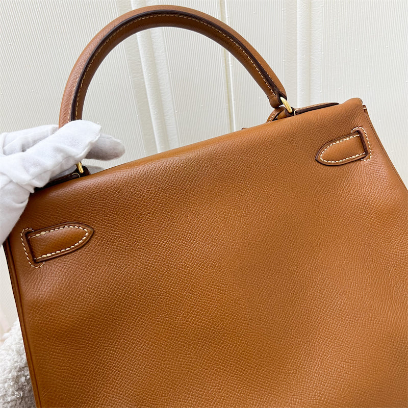 Hermes Vintage Kelly 28 in Courcheval (Epsom) Leather and GHW