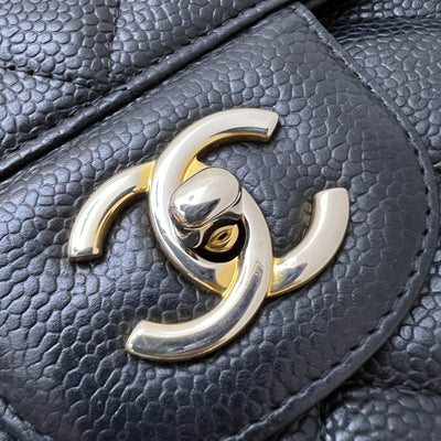 Chanel Classic Maxi Single Flap in Black Caviar and GHW