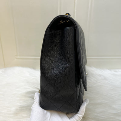 Chanel Classic Maxi Single Flap in Black Caviar and GHW
