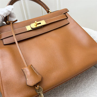 Hermes Vintage Kelly 28 in Courcheval (Epsom) Leather and GHW