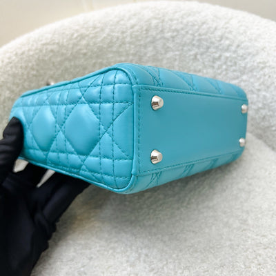 Dior Mini Lady Dior in Turquoise Lambskin and SHW