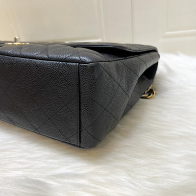 Chanel Classic Maxi Single Flap in Black Caviar and GHW