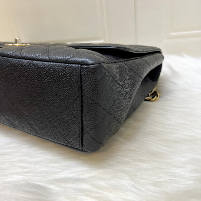 Chanel Classic Maxi Single Flap in Black Caviar and GHW