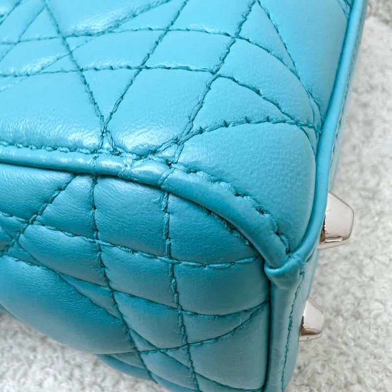 Dior Mini Lady Dior in Turquoise Lambskin and SHW