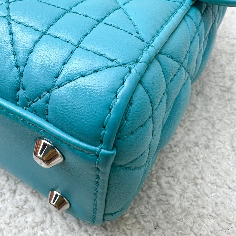 Dior Mini Lady Dior in Turquoise Lambskin and SHW