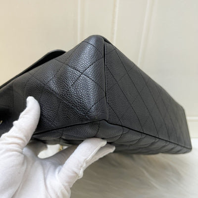 Chanel Classic Maxi Single Flap in Black Caviar and GHW