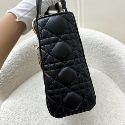 Dior Small Lady Dior ABCDior in Black Lambskin LGHW