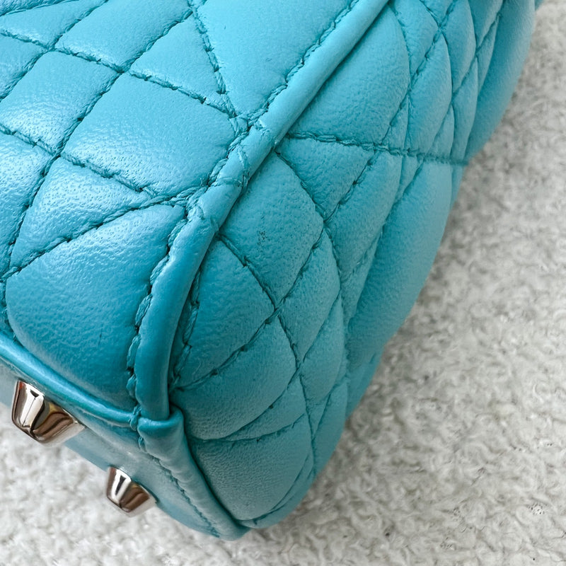 Dior Mini Lady Dior in Turquoise Lambskin and SHW