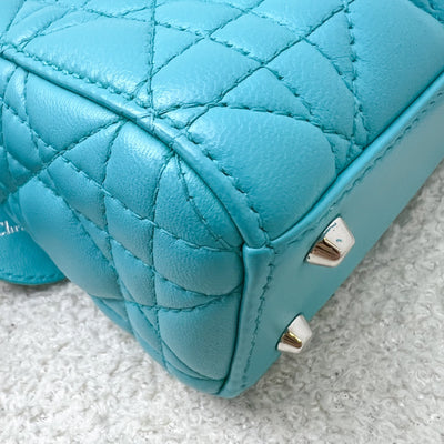 Dior Mini Lady Dior in Turquoise Lambskin and SHW