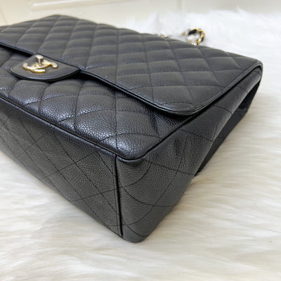 Chanel Classic Maxi Single Flap in Black Caviar and GHW