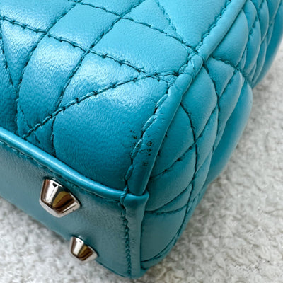 Dior Mini Lady Dior in Turquoise Lambskin and SHW