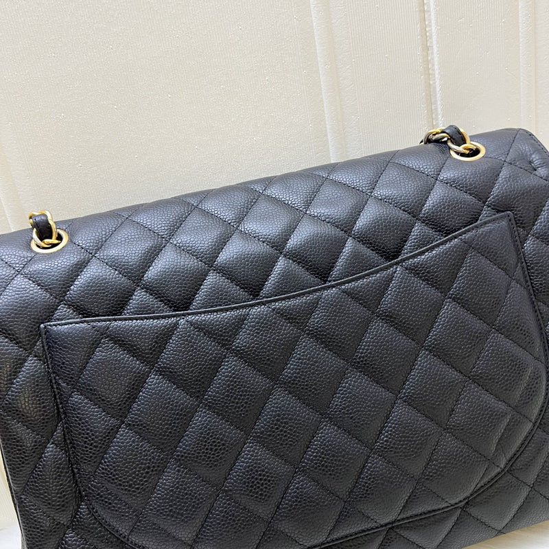 Chanel Classic Maxi Single Flap in Black Caviar and GHW