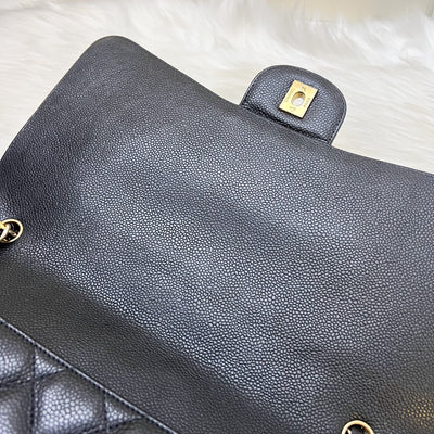 Chanel Classic Maxi Single Flap in Black Caviar and GHW