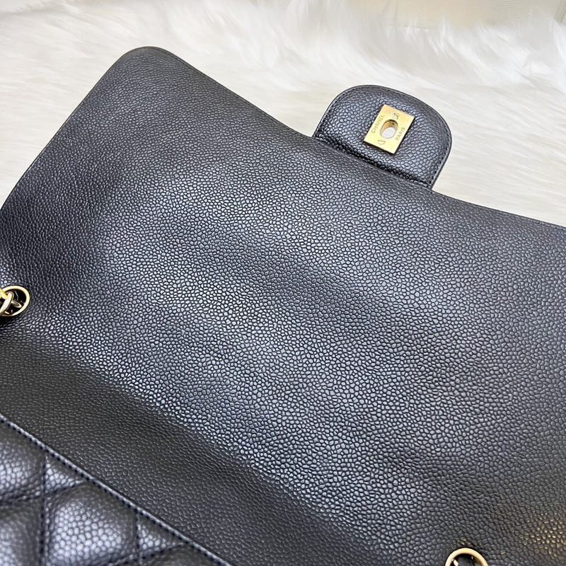 Chanel Classic Maxi Single Flap in Black Caviar and GHW