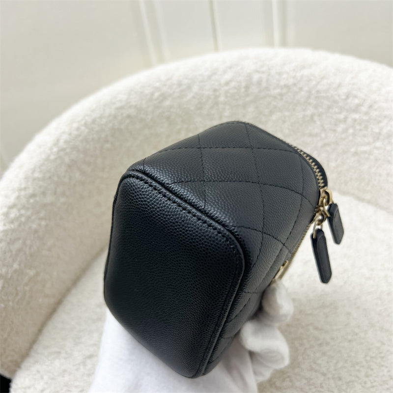 Chanel Mini Cube Vanity in Black Caviar and GHW