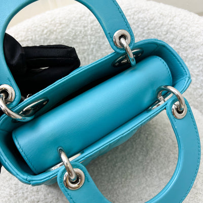 Dior Mini Lady Dior in Turquoise Lambskin and SHW