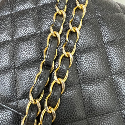 Chanel Classic Maxi Single Flap in Black Caviar and GHW