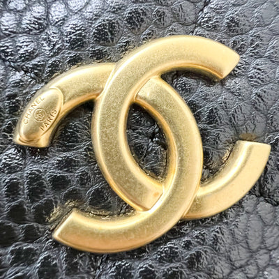 Chanel 24K Small Bowling Bag in Black Caviar (Grained Lambskin) and AGHW