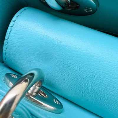 Dior Mini Lady Dior in Turquoise Lambskin and SHW