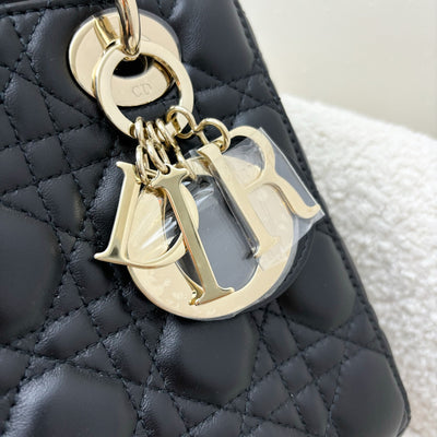 Dior Small Lady Dior ABCDior in Black Lambskin LGHW