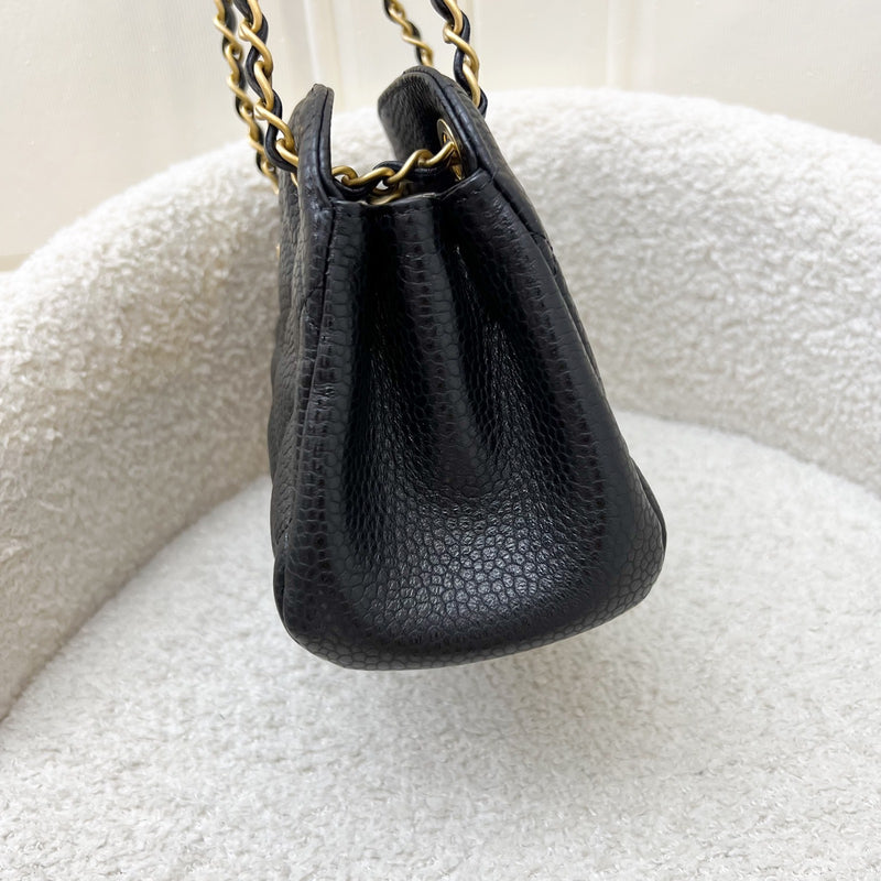 Chanel 24K Small Bowling Bag in Black Caviar (Grained Lambskin) and AGHW