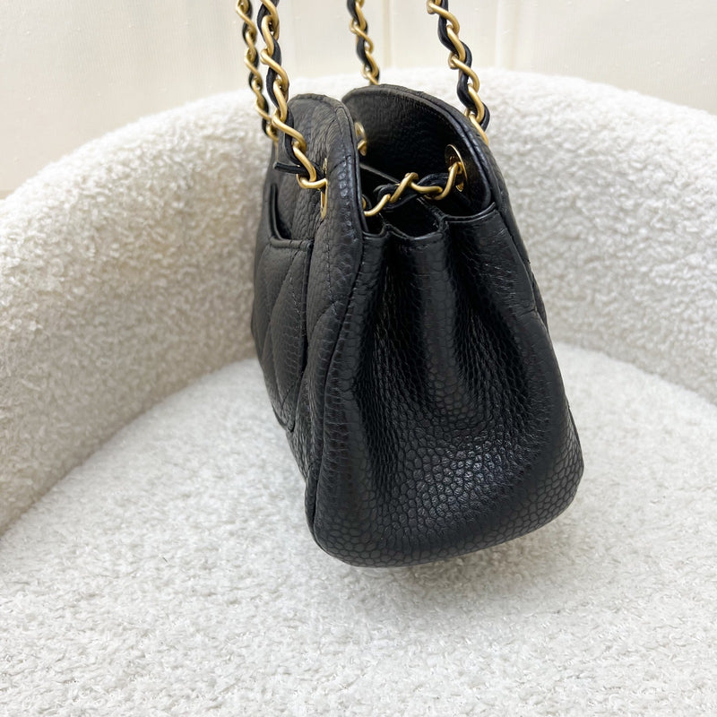 Chanel 24K Small Bowling Bag in Black Caviar (Grained Lambskin) and AGHW