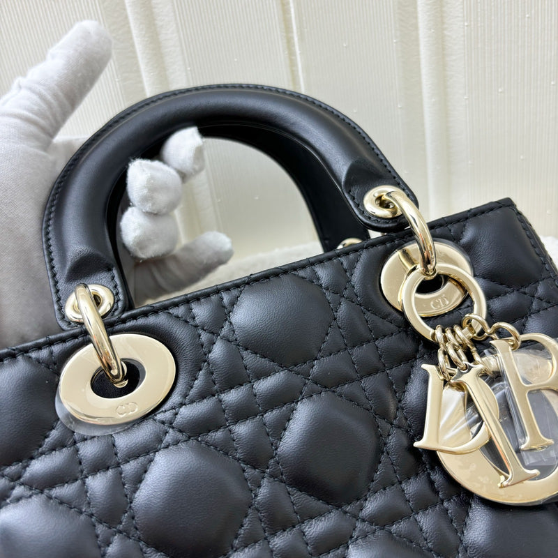 Dior Small Lady Dior ABCDior in Black Lambskin LGHW