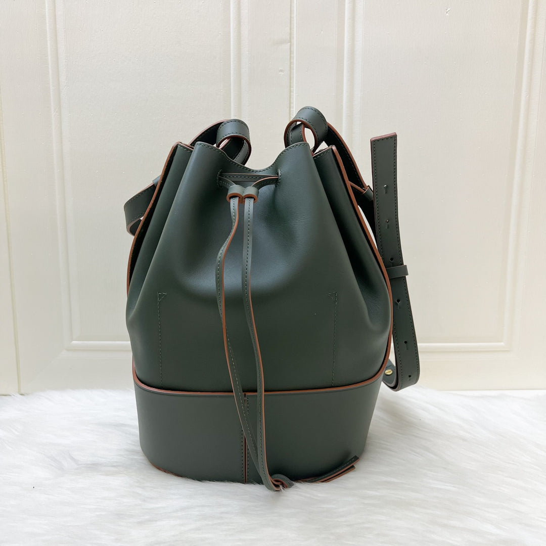 Loewe Balloon Bag in Dark Olive Green Calfskin and GHW – Brands Lover