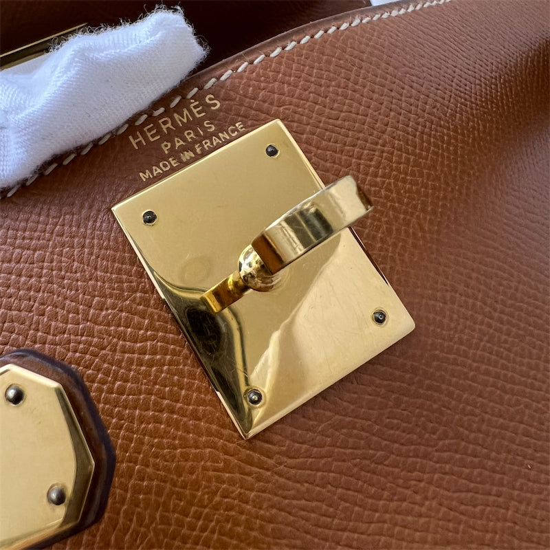 Hermes Vintage Kelly 28 in Courcheval (Epsom) Leather and GHW