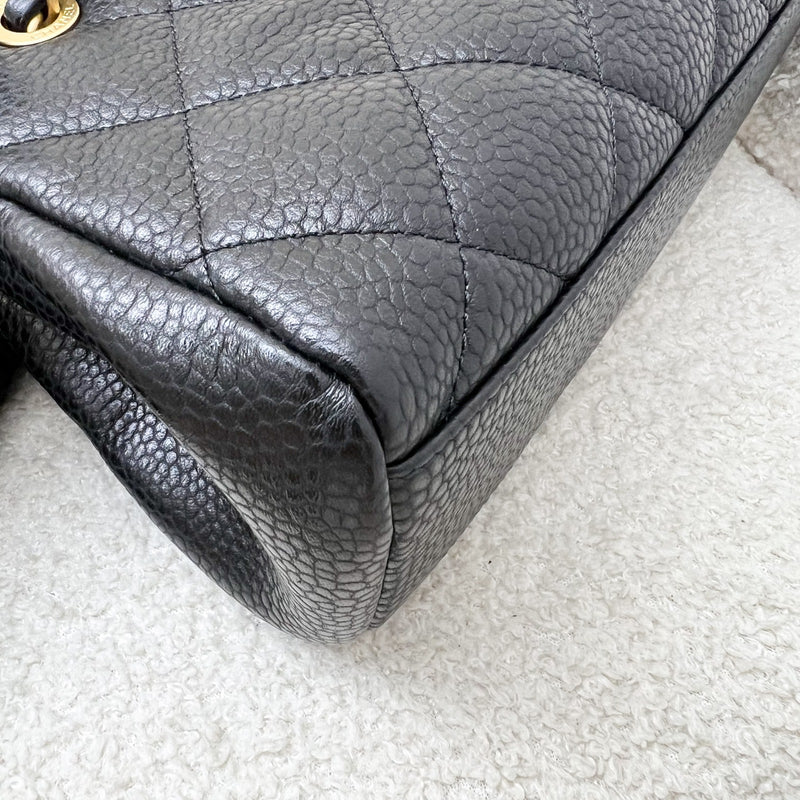 Chanel 24K Small Bowling Bag in Black Caviar (Grained Lambskin) and AGHW