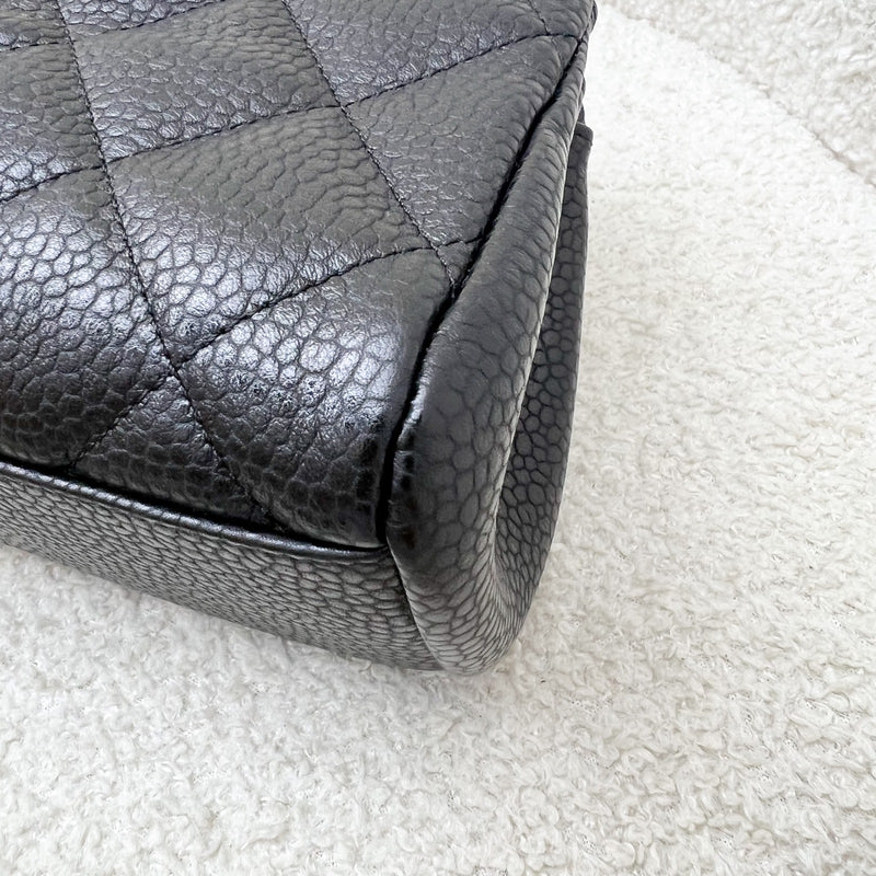 Chanel 24K Small Bowling Bag in Black Caviar (Grained Lambskin) and AGHW