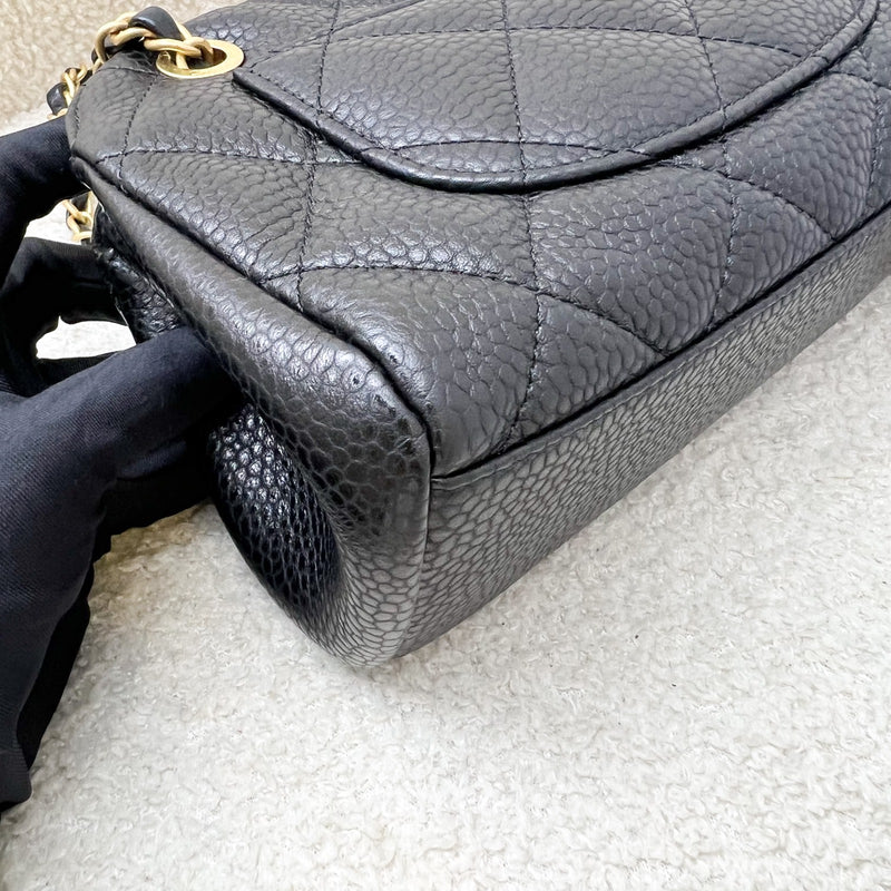 Chanel 24K Small Bowling Bag in Black Caviar (Grained Lambskin) and AGHW