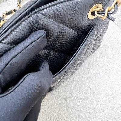 Chanel 24K Small Bowling Bag in Black Caviar (Grained Lambskin) and AGHW