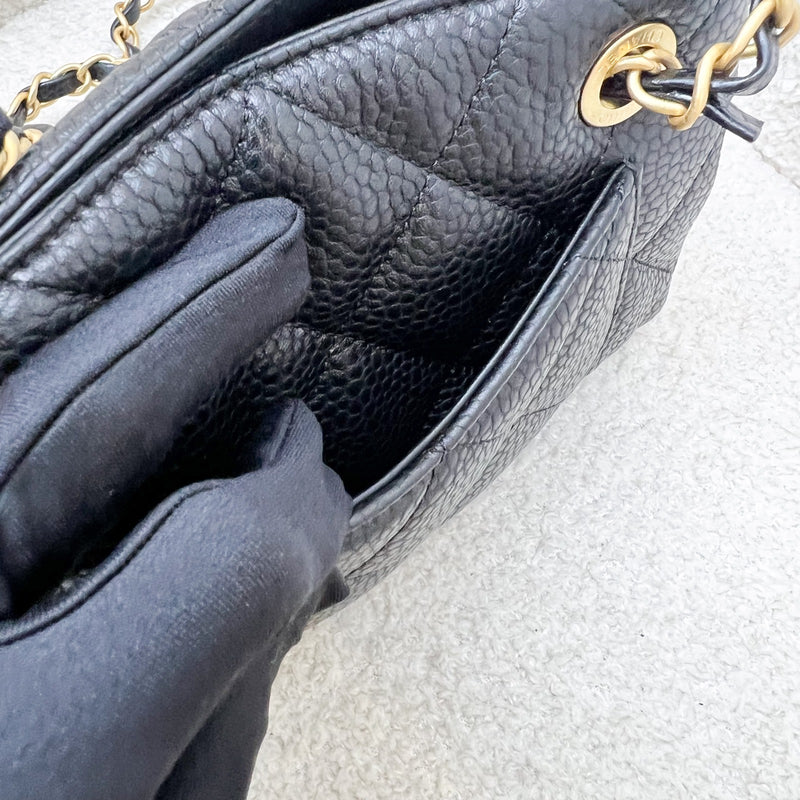Chanel 24K Small Bowling Bag in Black Caviar (Grained Lambskin) and AGHW