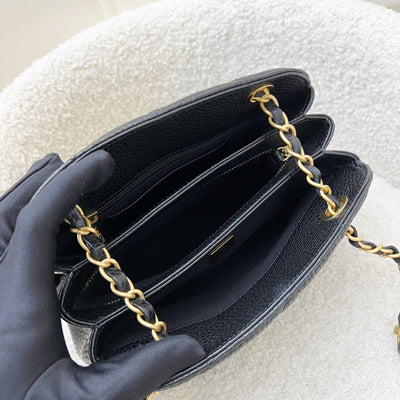 Chanel 24K Small Bowling Bag in Black Caviar (Grained Lambskin) and AGHW