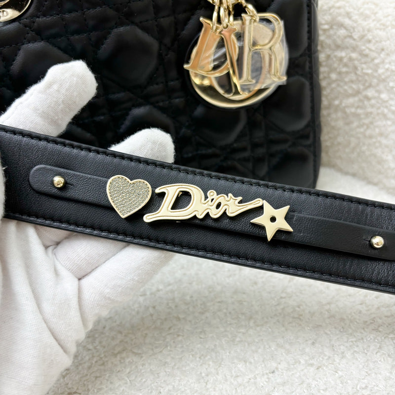 Dior Small Lady Dior ABCDior in Black Lambskin LGHW