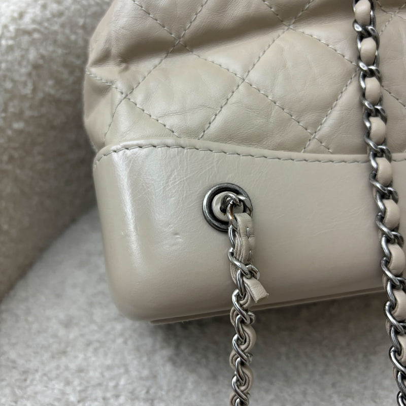 Chanel Gabrielle Small Backpack in Beige Distressed Calfskin and 3-Tone HW