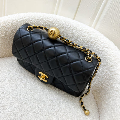 Chanel Pearl Crush Mini Rectangle Flap in Black Lambskin and AGHW