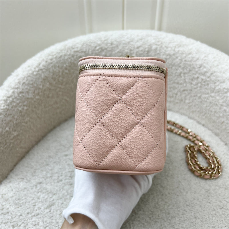 Chanel Classic Small Vanity in 24C Light Pink Caviar and LGHW