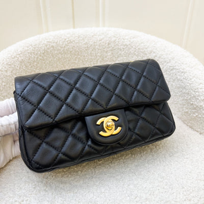 Chanel Pearl Crush Mini Rectangle Flap in Black Lambskin and AGHW