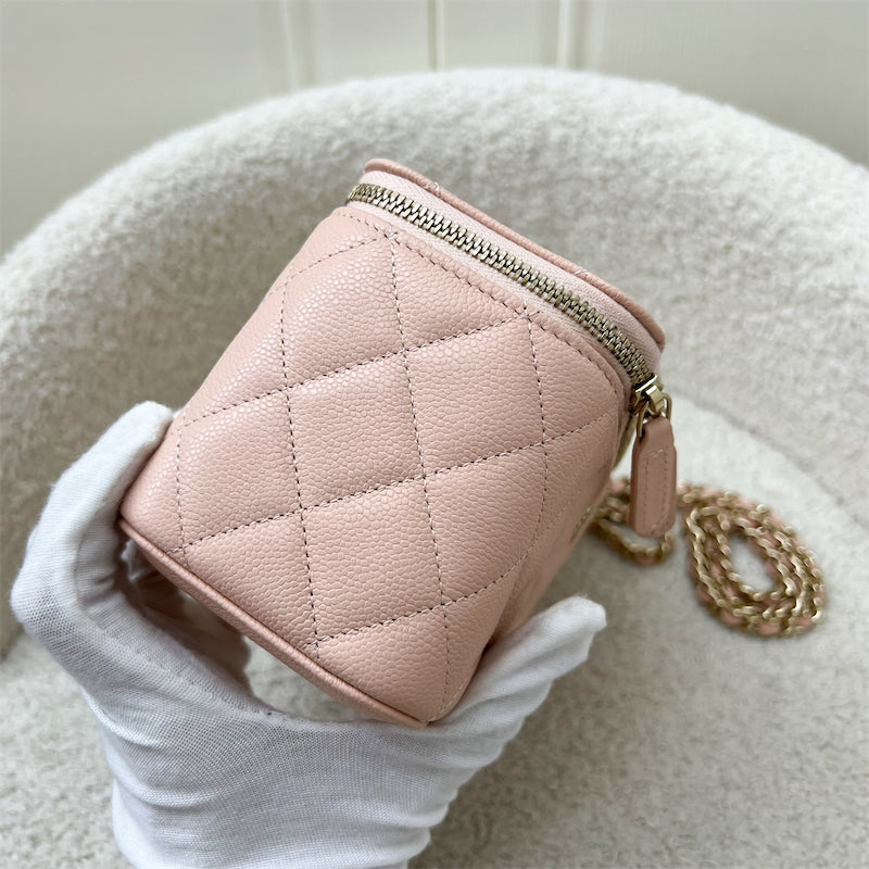 Chanel Classic Small Vanity in 24C Light Pink Caviar and LGHW