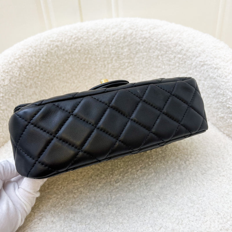 Chanel Pearl Crush Mini Rectangle Flap in Black Lambskin and AGHW