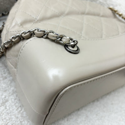 Chanel Gabrielle Small Backpack in Beige Distressed Calfskin and 3-Tone HW