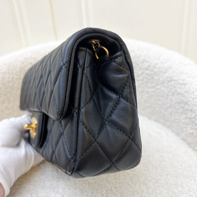 Chanel Pearl Crush Mini Rectangle Flap in Black Lambskin and AGHW