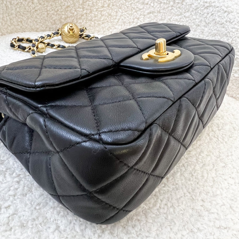 Chanel Pearl Crush Mini Rectangle Flap in Black Lambskin and AGHW