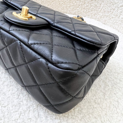 Chanel Pearl Crush Mini Rectangle Flap in Black Lambskin and AGHW